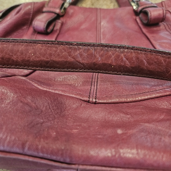 B. Makowsky Vintage Mauve Hobo Slouchy 12" x 16" Leopard Lined Purse Large - Picture 16 of 16